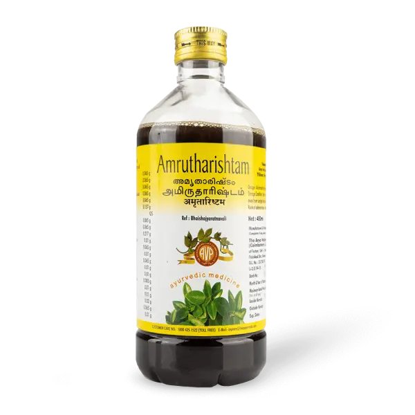 Amrutharishtam (Vaidyaratnam Oushadhasala (P) Ltd., 450ml)