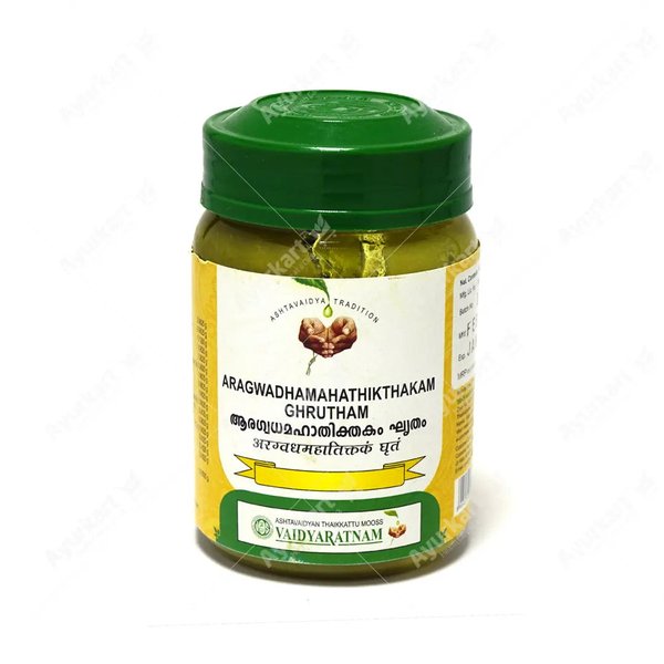 Aragwadamahathikthakam Ghrutham, (Vaidyaratnam Oushadhasala (P) Ltd., 150ml)