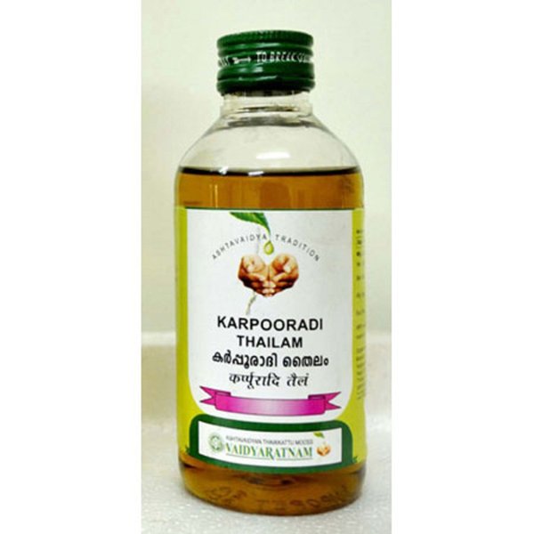 Karpoora Thailam (Vaidyaratnam Oushadhasala (P) Ltd., 200ml)