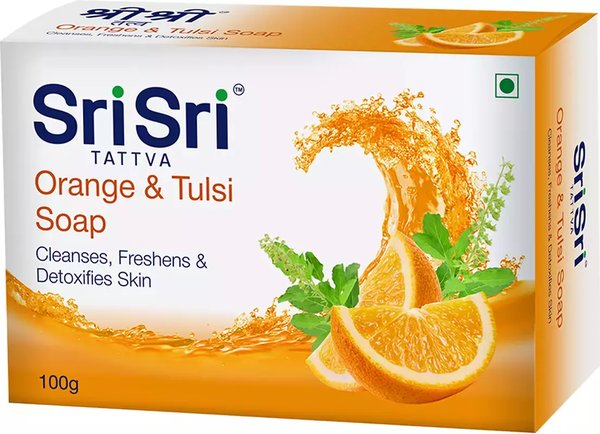 Orange Tulasi Soap (Sri Sri, 100Gm)